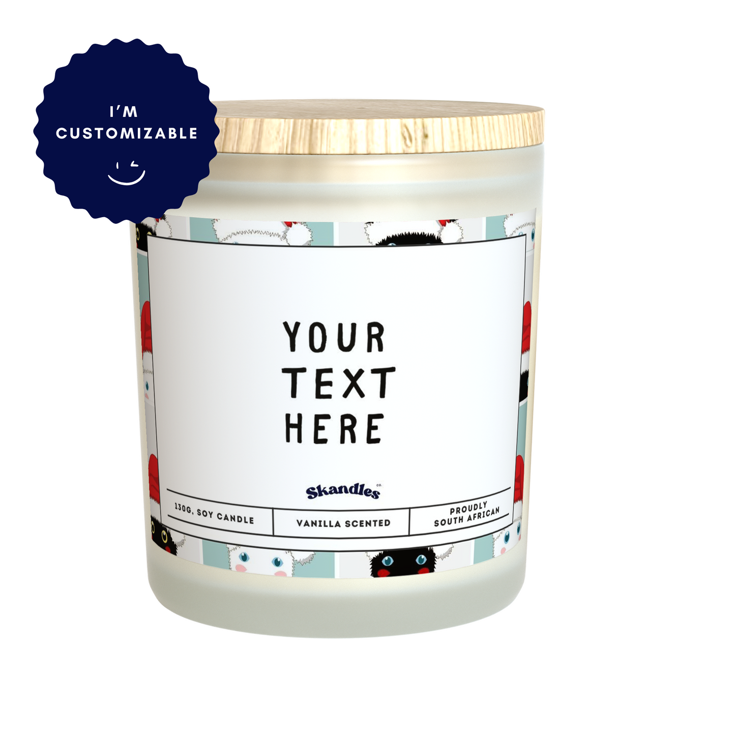Personalized Christmas Soy Candle