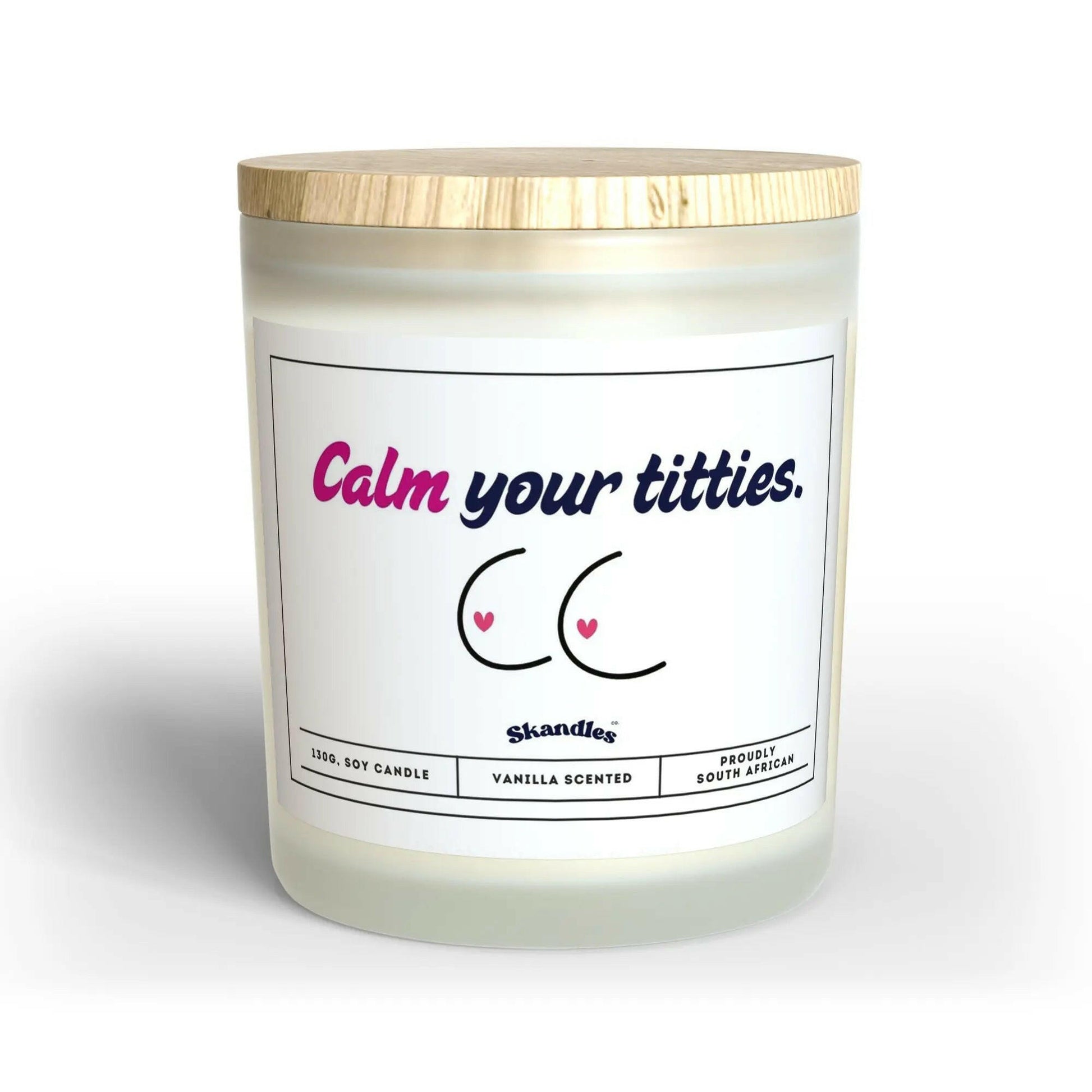 Calm Your Titties Funny Candles