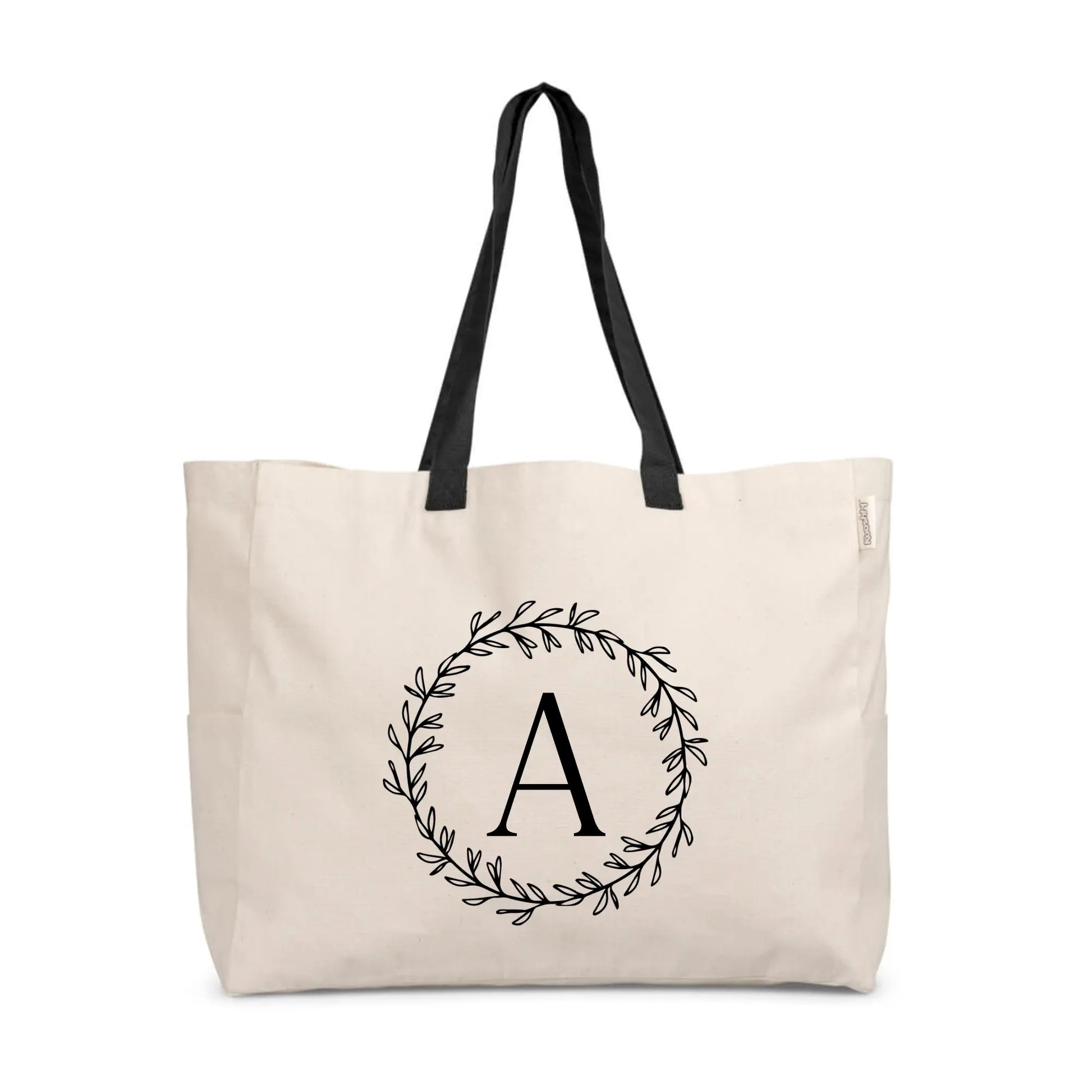 Initial Beach Tote Bag