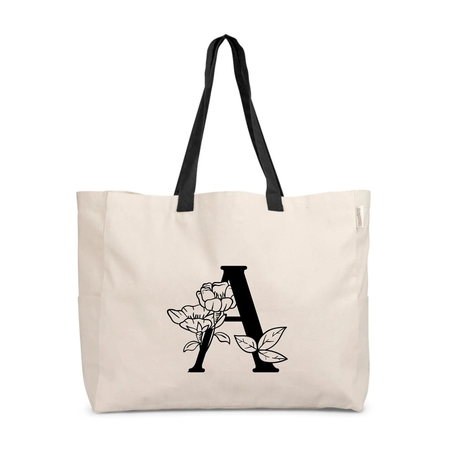 Initial Beach Tote Bag