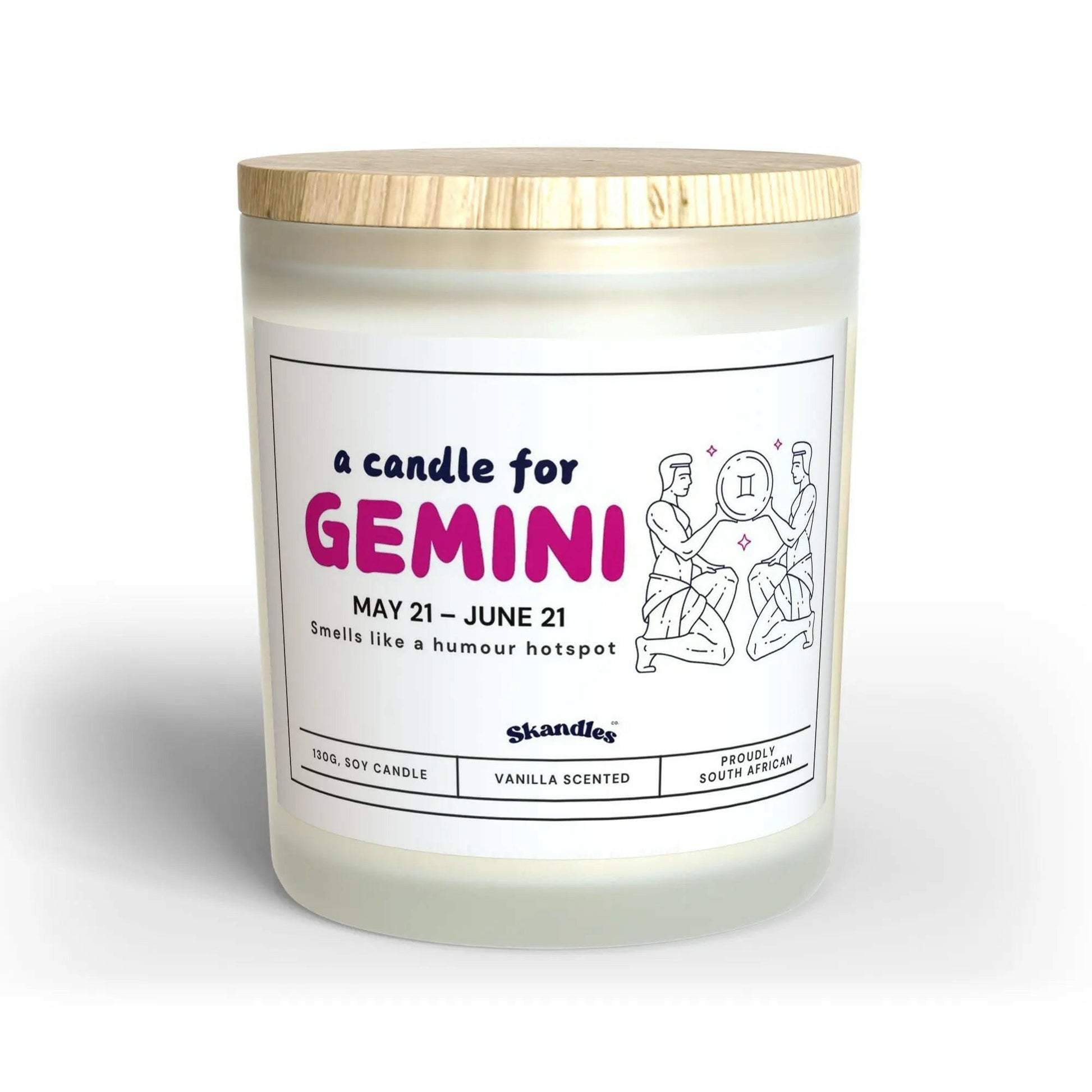 Gemini Candle – Quirky Vanilla-Scented Gift 