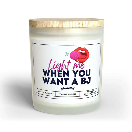 Light Me When You Want a BJ" Candles