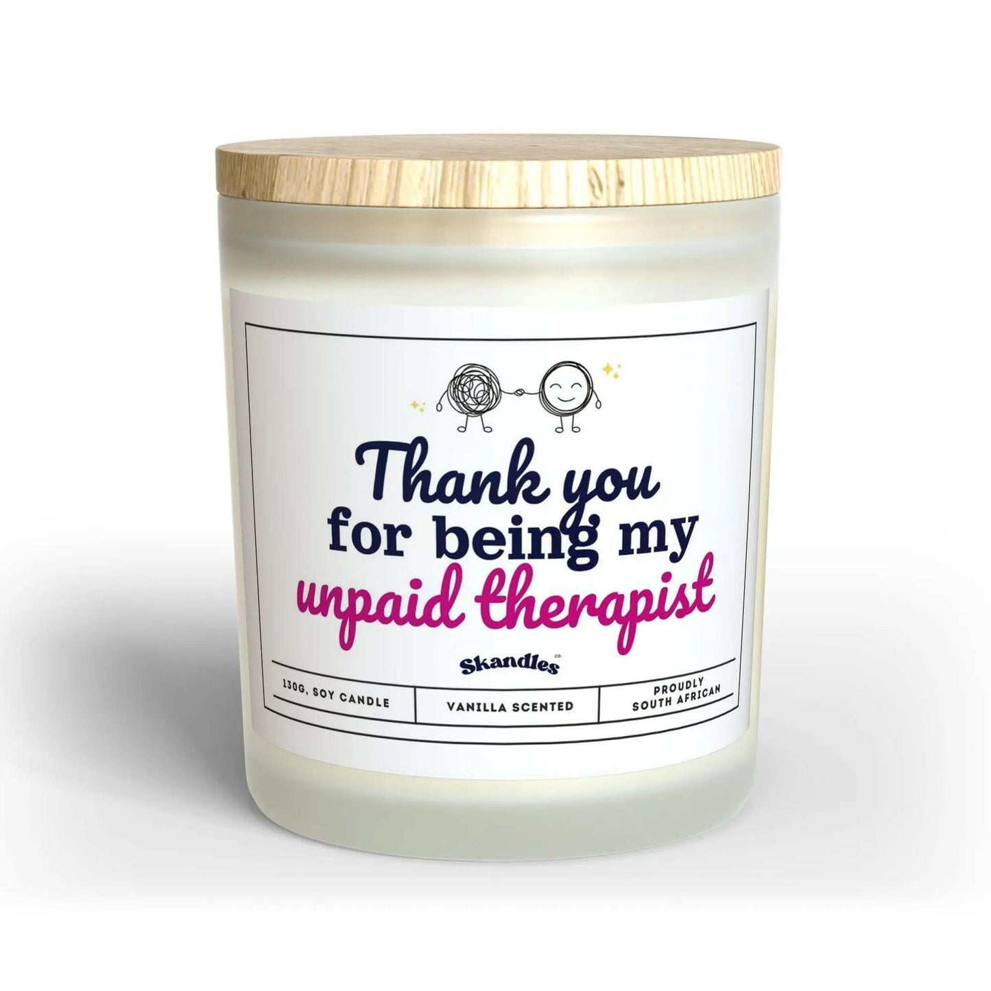 Unpaid Therapist Candle.