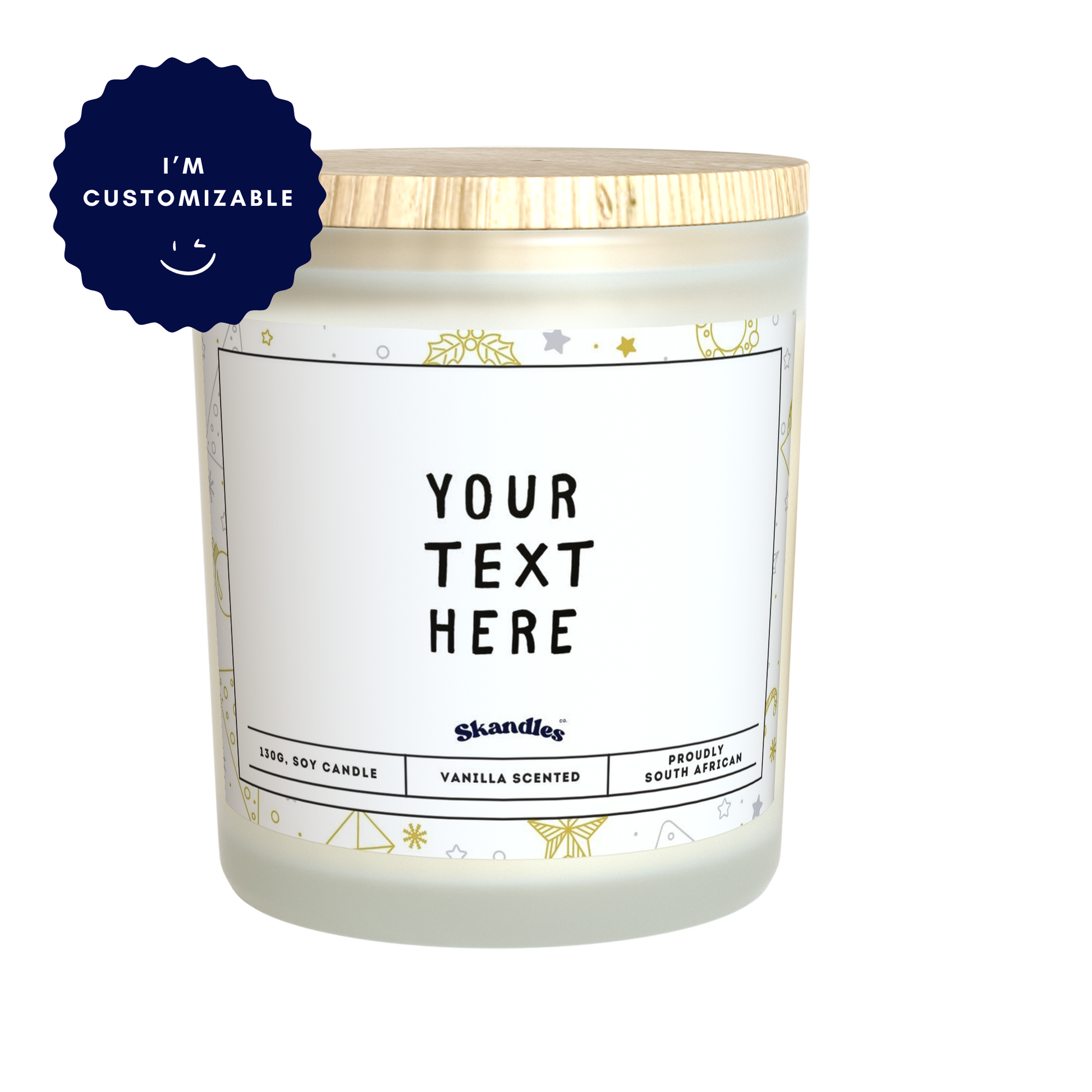 Personalized Christmas Soy Candle 