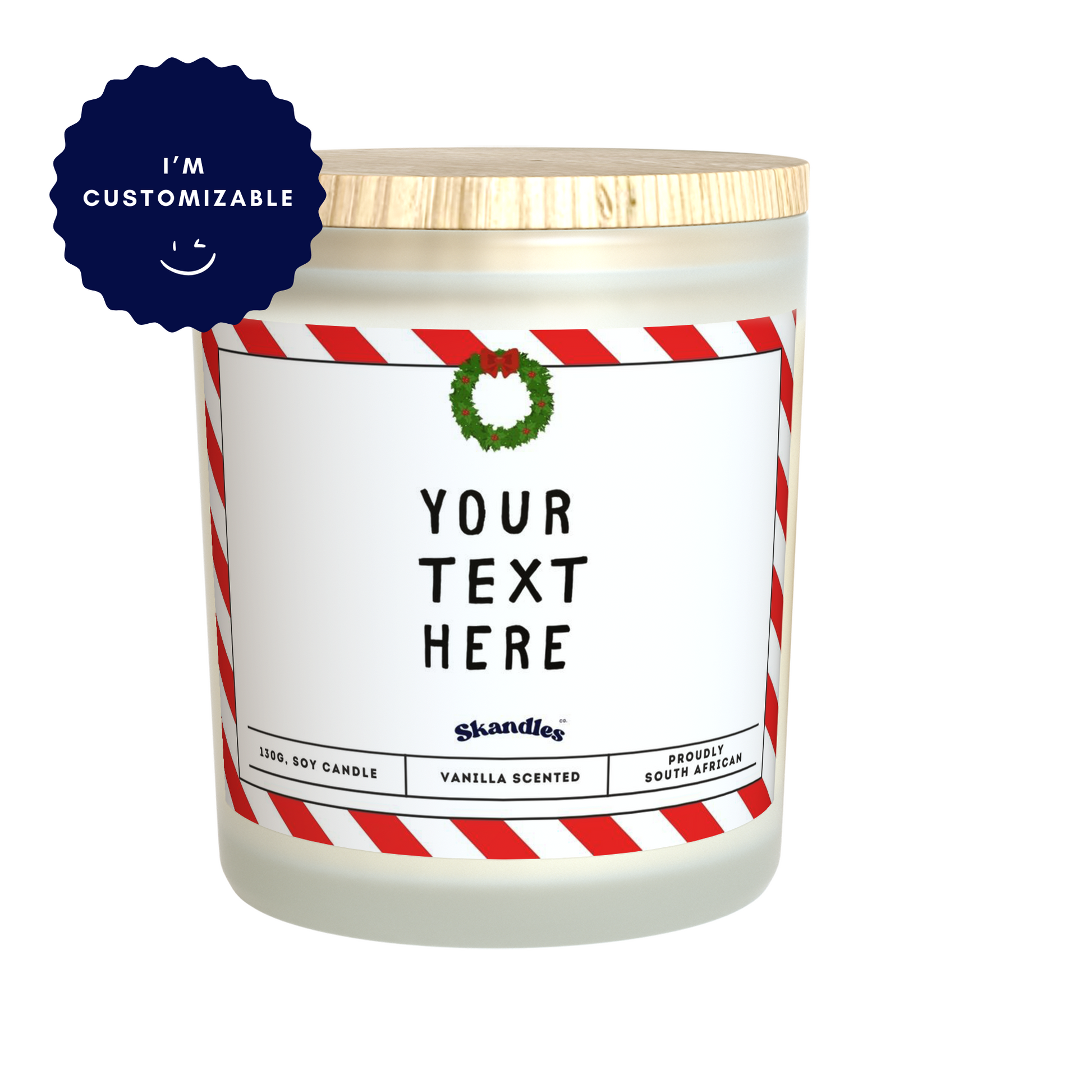 Personalized Christmas Soy Candle 