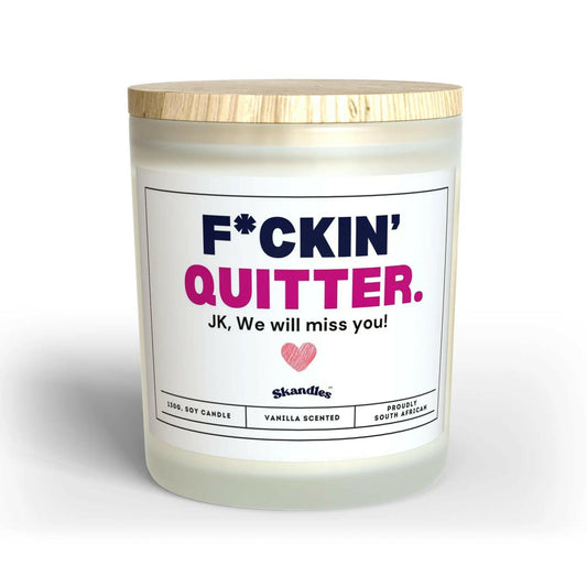 F'n Quitter Candle – Humorous Farewell Gift