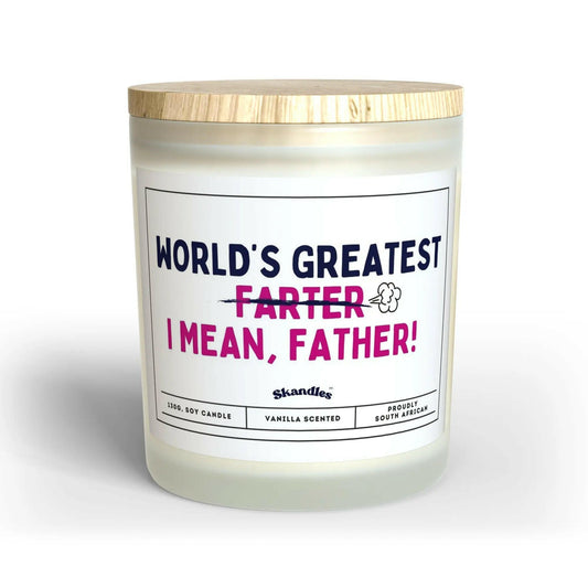 World's Greatest Farter Candle.